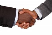 picture of handshake  - This is an image of two business hands performing a handshake - JPG 