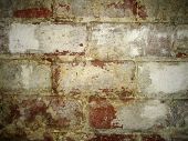 foto of seep  - leaking water damage on basement brick wall - JPG 