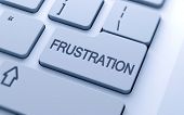 image of pressure  - Frustration button on keyboard with soft focus - JPG 