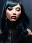 picture of holidays  - Beauty Brunette Portrait - JPG 
