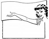 stock photo of retro  - Presentation Girl  - JPG 