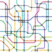 image of transportation  - Abstract color metro scheme seamless background - JPG 