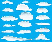 foto of blue sky  - Seamless vector clouds background for design use - JPG 