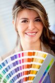 image of interior  - Interior designer with a color palette ready to decorate - JPG 