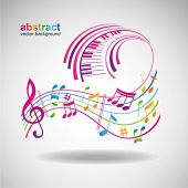 stock photo of objects  - Colorful music background - JPG 