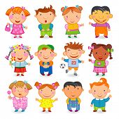 foto of kindergarten  - 12  KIDS different nations - JPG 