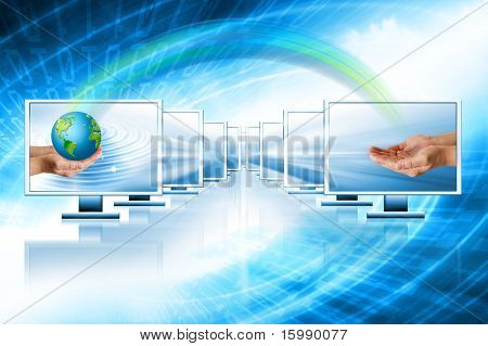 Picture or Photo of Television and internet production technology concept