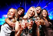 image of group  - A group of young people in club - JPG 