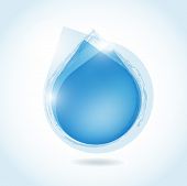 pic of water  - speech bubble from blue water drop - JPG 