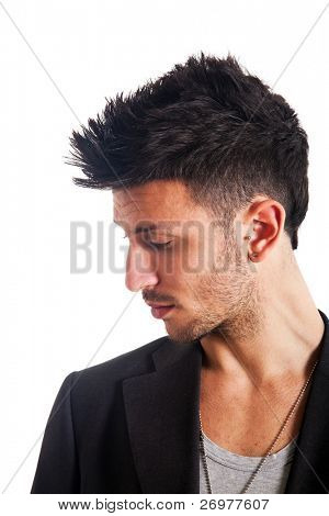 Picture or Photo of Young handsome man isolated on white