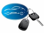 stock photo of keys  - Car key ring with remote vector illustration - JPG 