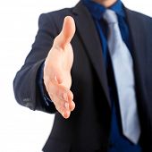 image of handshake  - Businessman offering a handshake - JPG 
