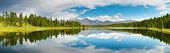picture of blue sky  - Mountain panorama beautiful lake in Altai mountains - JPG 